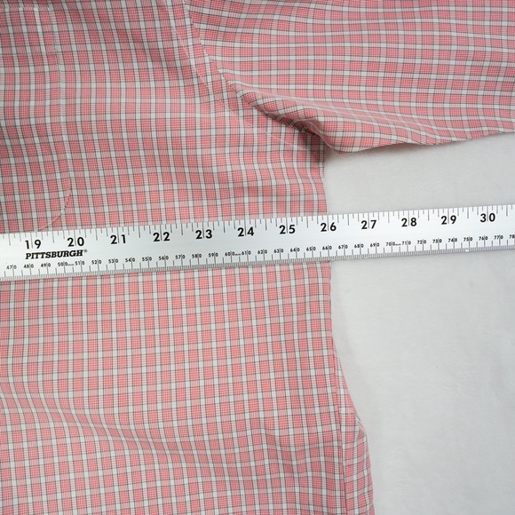 Brooks Brothers 346 Mens XL Non Iron Gingham Check Button Down Shirt Red White - Picture 5 of 7